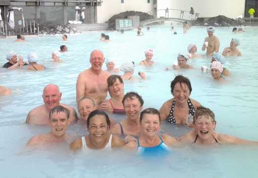 Branch Out members in Blue Lagoon, Iceland