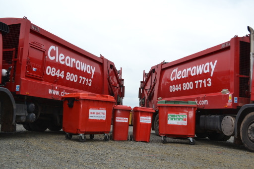 Range of wheelie bins for glass, recycling and waste