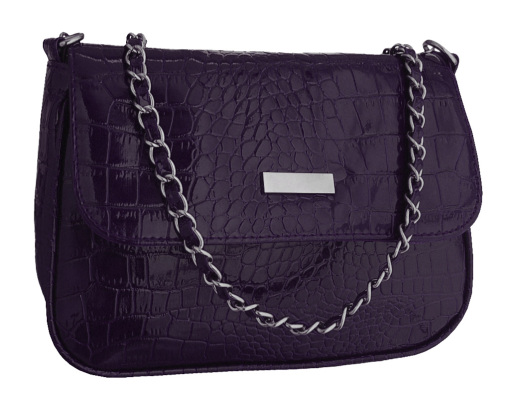 Chantelle Purple Mock Croc Handbag