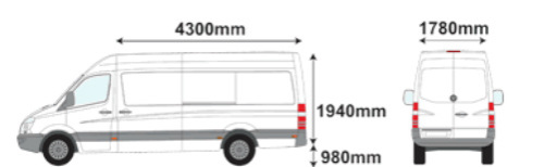 We only use fully serviced, new Sprinter vans which accommodate all but the biggest removals.