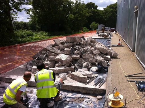 Concrete repairs at Royal Mail by Omurca Ltd.