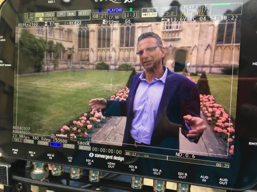 Filming a documentary at Oxford University