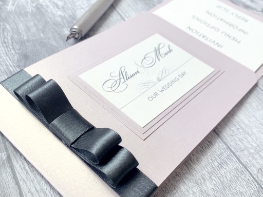 Blush Cheque Book Invitation