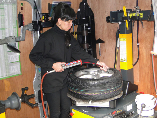 Lady Tyre Fitter