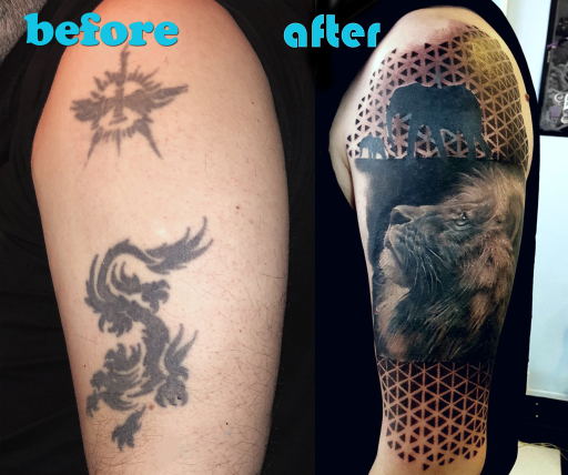 Lion Tattoo Cover Up London Blue Lady Tattoo