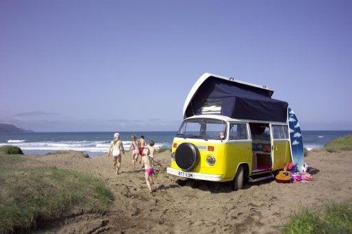 VW Campervan Hire - at the beach!