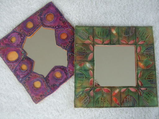 Mirrors using fabrics and soldering iron