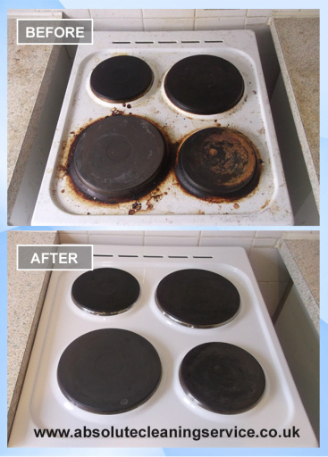 hob cleaned during end of tenancy cleaning in Berkhamsted