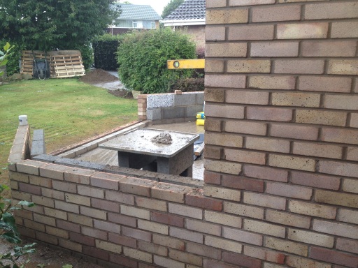 Brickwork for a conservatory base