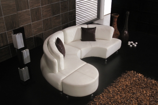 Cosmo Collection Leather Bay Window Sofa Suite