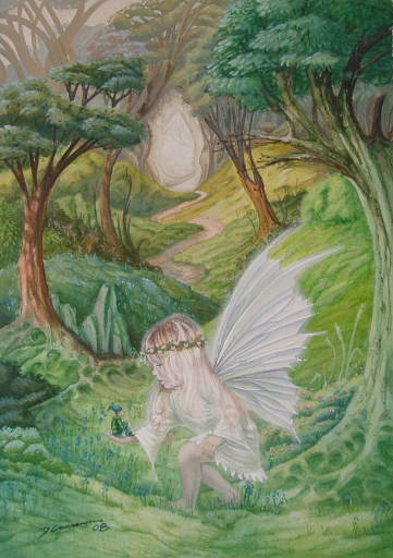 Faery portrait of a young girl