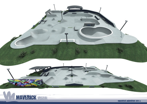 Concrete Skatepark, Bowl, Skateboard,