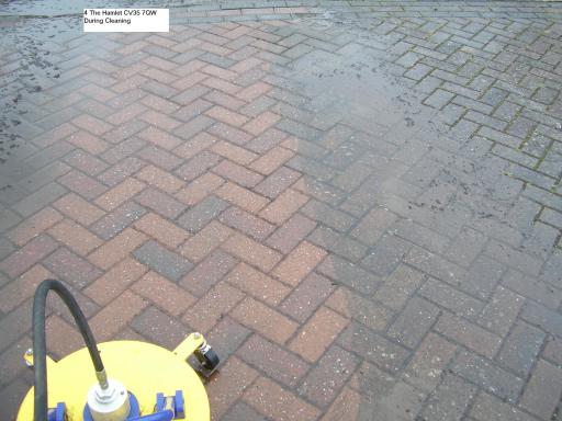 rotary surface cleaner at work