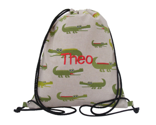 Personalised crocodlie swim bag 