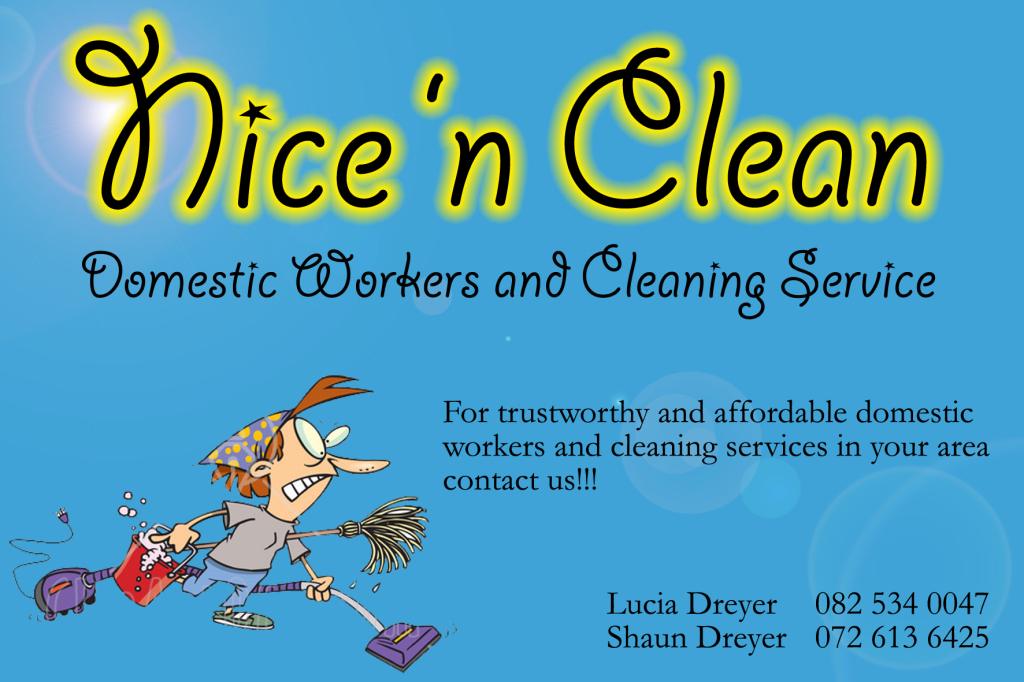 Nice n`Clean Cleaning Services and Domestic Placements 706 Church str