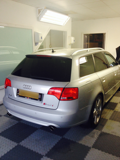 Our SunTek 18% carbon car tint was installed onto the rear windows of this Audi A4 estate