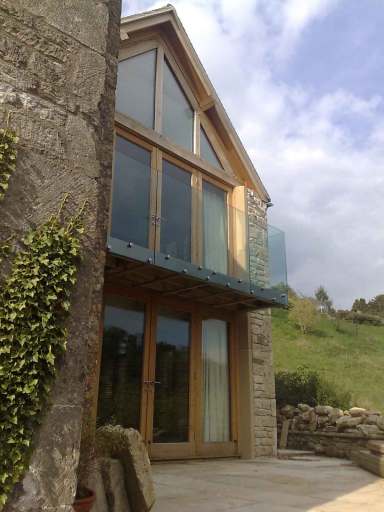 glass balcony and extension, chalford