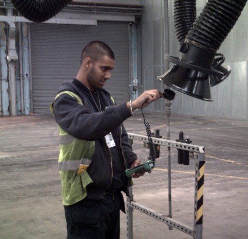 Vehicle fume extraction