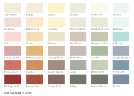 Enviro-friendly Painting and decorating colour pallette