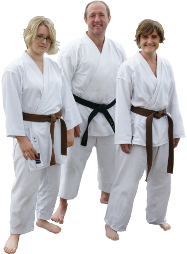 Hyodokan Karate club instructors, Neil, Anna and Cat