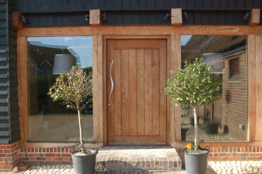 Stunning entrance to a barn conversion