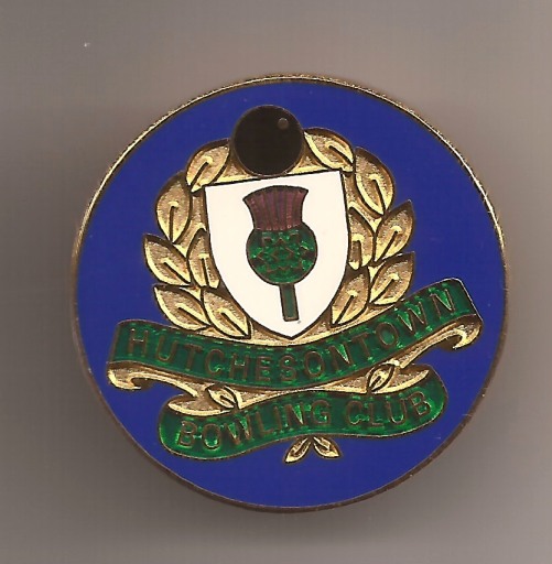 Enamel Metal Lapel Pin Badge produced for Hutchesontown Bowling Club - A Lawn Bowls Club