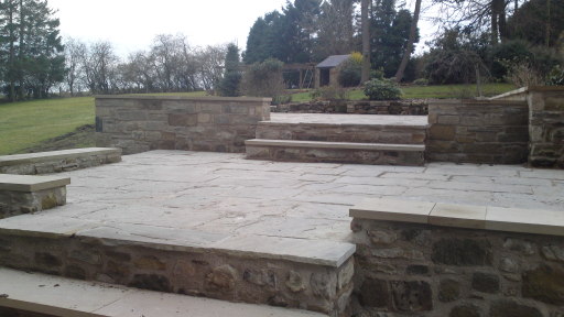 york stone patio/stone walling