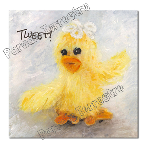 Luxury Printed Art Card - Tweet - Cute Chick