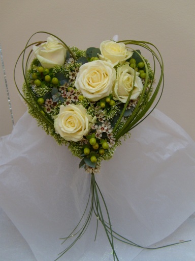 Heart shaped bridal bouquet