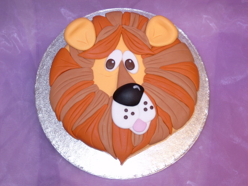 Lion Novelty Cake.Childrens Birthday Cakes.