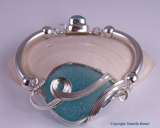 Sea Glass Jewelry ~Bangles Bracelet