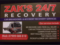 Zak's 24/7 Recovery LTD