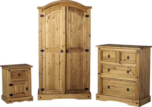 Corona Waxed Pine Bedroom Furniture