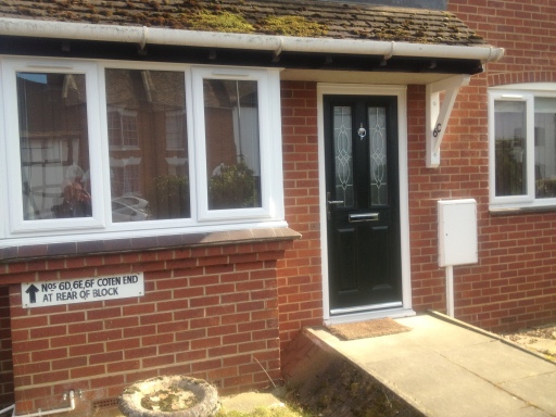 Warwick Green door and White windows installation