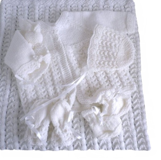Matinee coat and blanket gift set