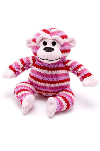 Pink knitted Monkey