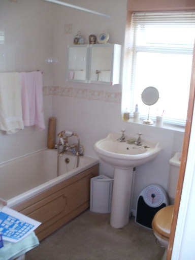 Bathroom before completed installation