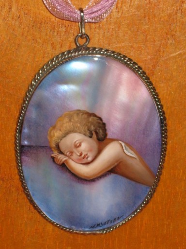 Hand painted ANGEL Pendant