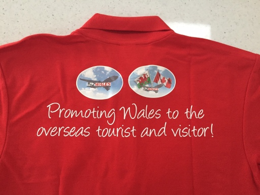 Fly 2 Wales Polo shirts off to the Welsh societies in Canada.