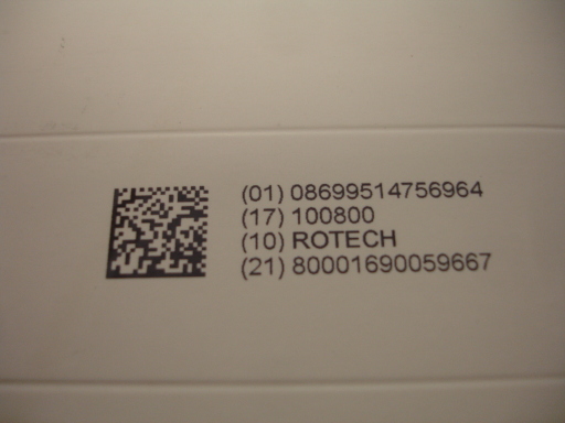 Rotech datamatrix print sample