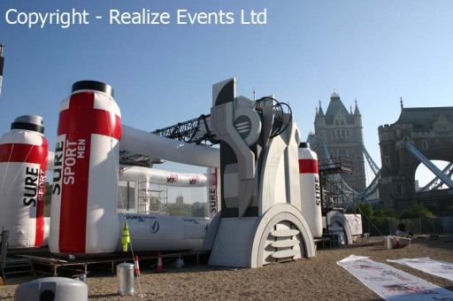 Outdoor event scenic build