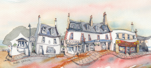 The Village Baker. Image of Aberdour, Fife. [Watercolour]
