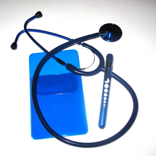 Blue package - Stethoscope, penlight and pen holder