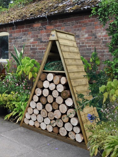 Log stores for the garden