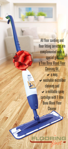 Free Bona cleaning kit with a flooring service