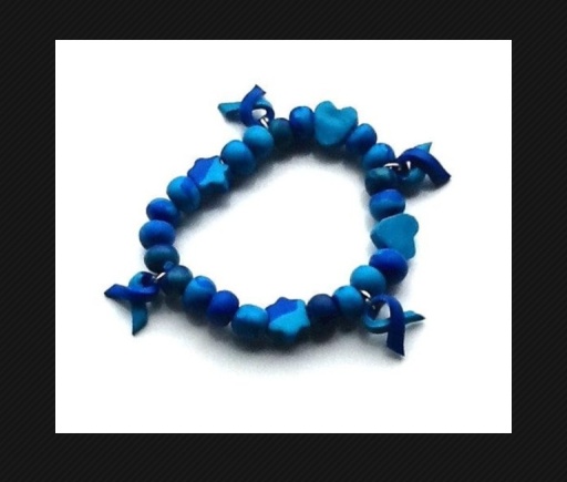Rheumatoid Awareness Ribbon Charm Bracelet