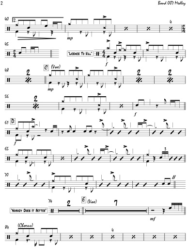 Pdf sheet music for bands and vocalists