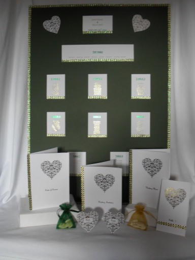 Green and Gold Wedding Stationery Collection