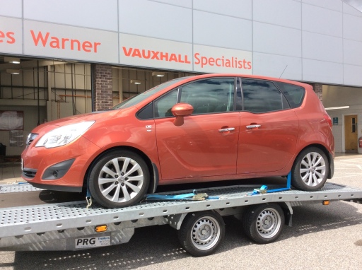 Moving Vauxhall car