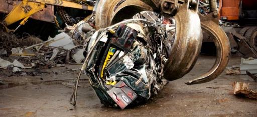 Crushed Scrap Car